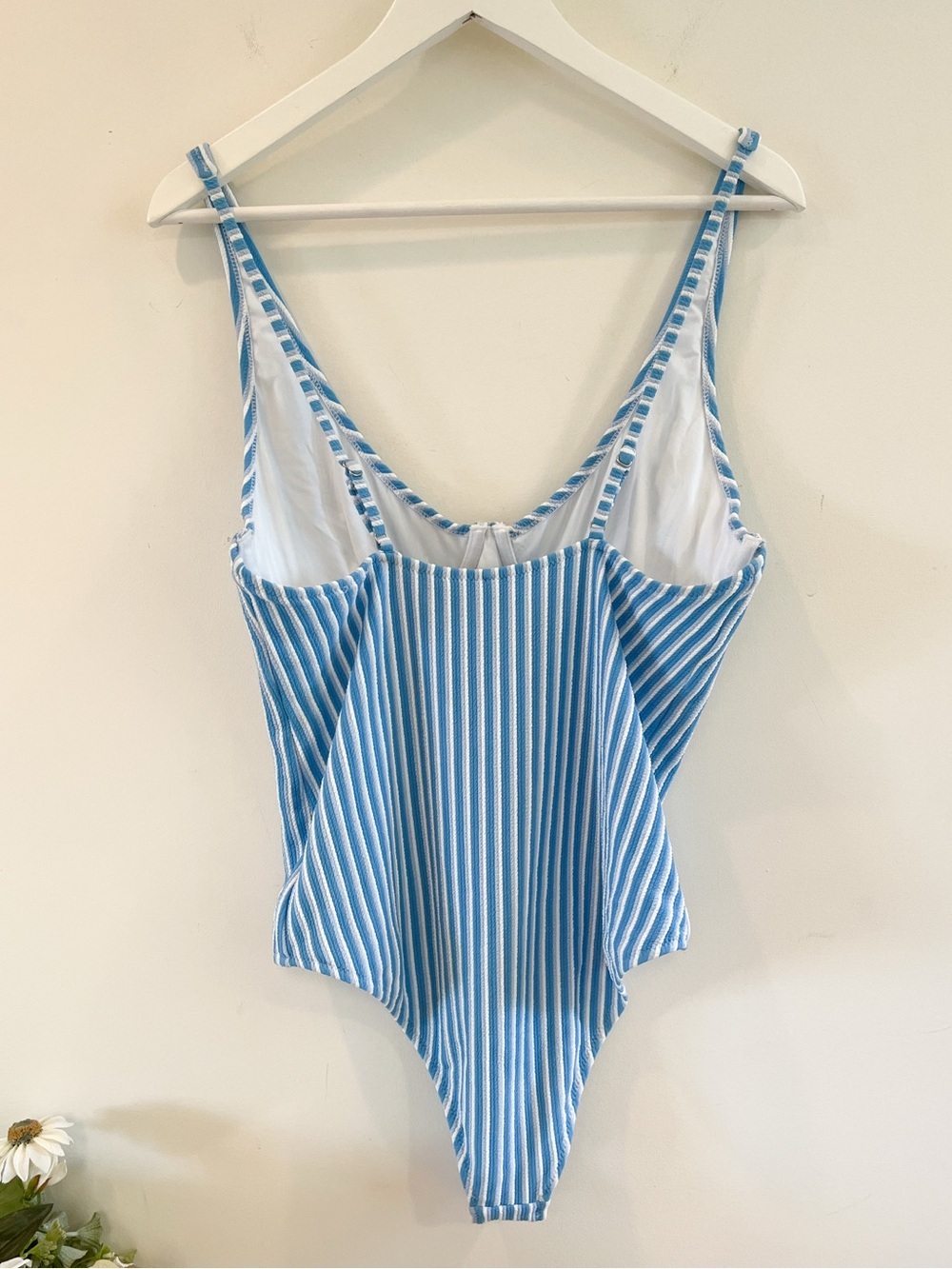 NWT Anthro Rhythm Sunbather Striped Underwire One Piece Swimsuit Size XXL Ocean - Picture 5 of 13
